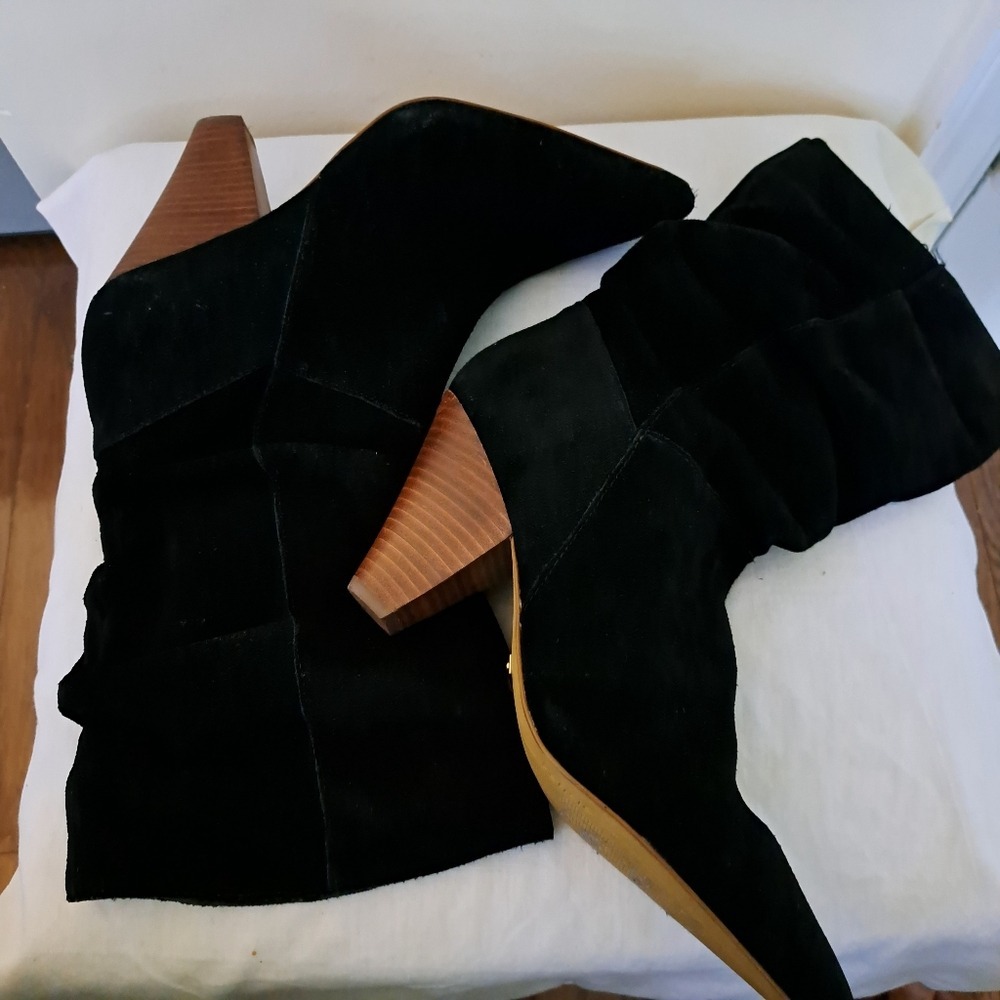 Kensie Black Heeled Sloushy Suede‎ Boots  Women Size 10M ***TRENDING*** - Picture 12 of 15